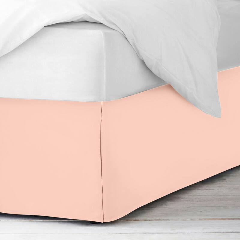 Clara Clark Pleated Bed Skirt-14 inch Tailored Drop - Soft Double Brushed Premium Microfiber Ruffle Bed Skirt - Includes 8 Pins