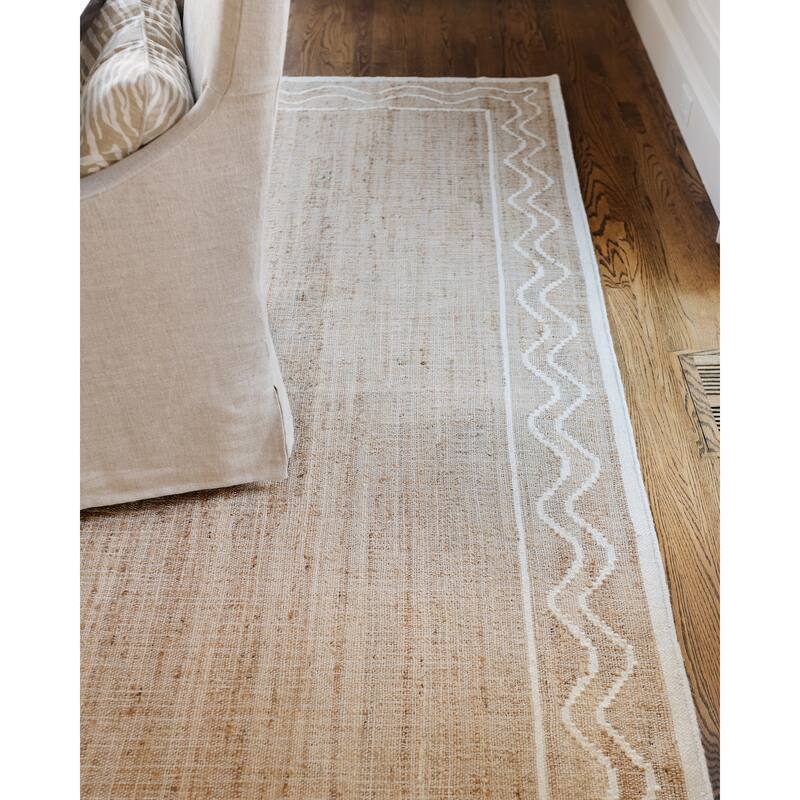 Erin Gates by Momeni Orchard Ripple Brown Hand Woven Wool and Jute Rug