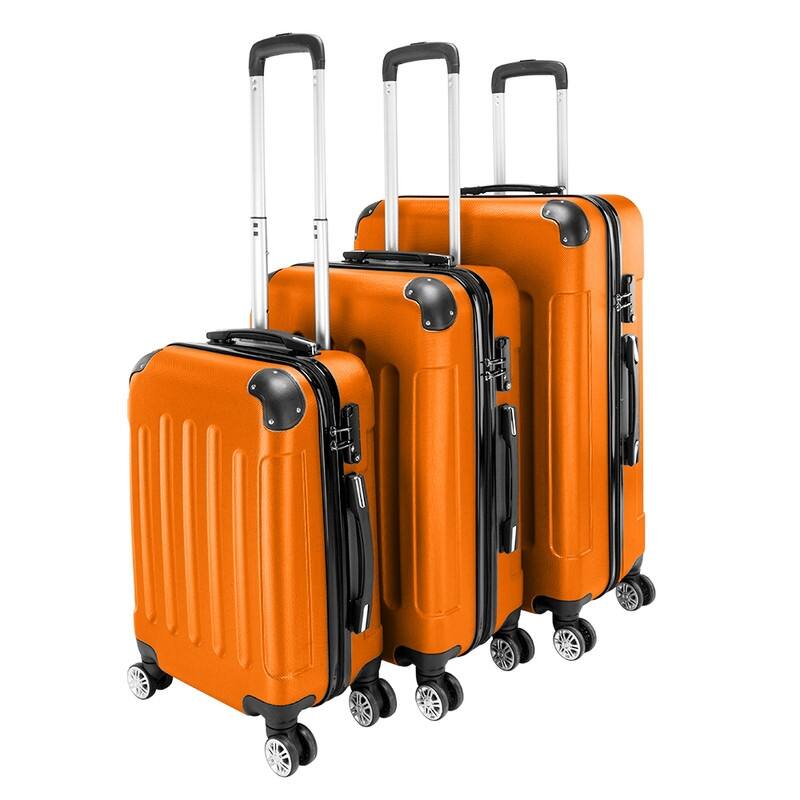 3 Piece Lightweight Luggage Set, Trunk Set Spinner Suitcase With TSA Lock 20" 24'' 28"
