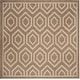 preview thumbnail 80 of 79, SAFAVIEH Courtyard Carolee Indoor/ Outdoor Patio Backyard Rug 7'1 x 7'1 Square - Brown/Bone