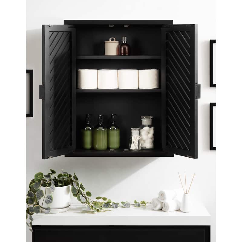 Kate and Laurel Mezzeta Tall 2-Door Bath Cabinet