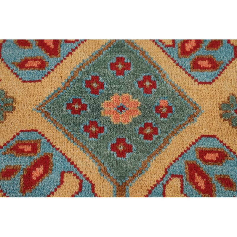 Tribal Geometric Kazak Oriental Area Rug Handmade Wool Carpet - 8'8" X 11'8"