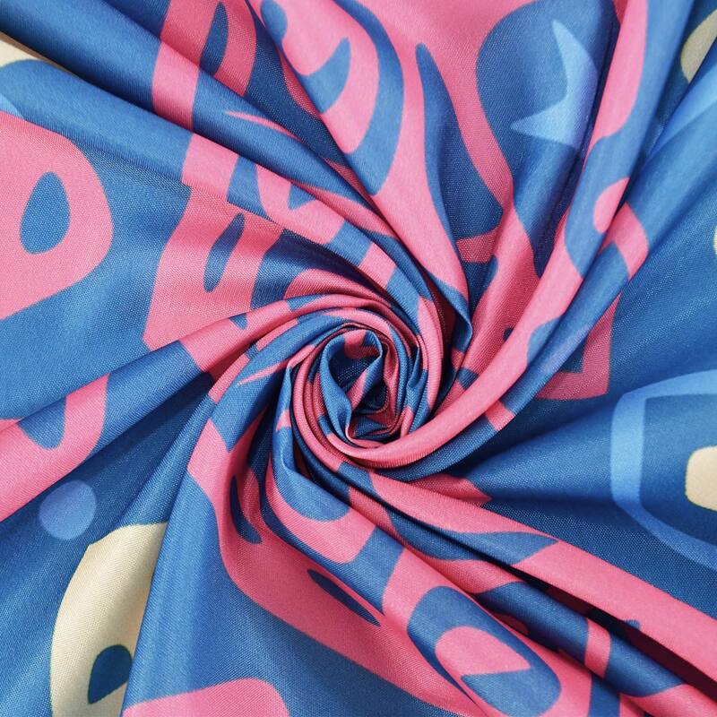 Blue Bohemian Shower Curtain, 72"x72", Colorful Stripe Fabric