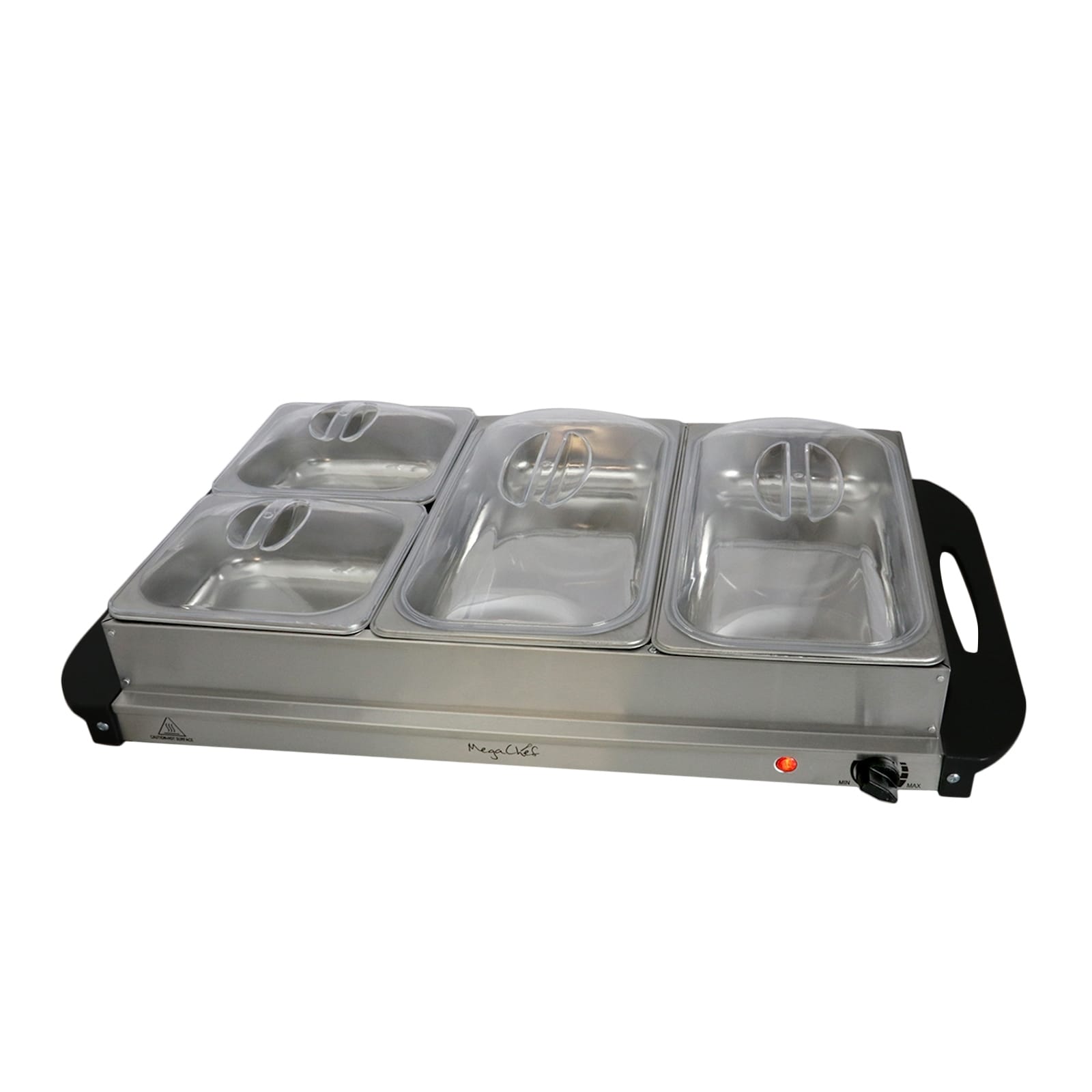 MegaChef Buffet Server & Food Warmer Tray Holder with Four