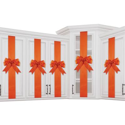 Adjustable Orange Cabinet Ribbons - Set of 4 - 80.5 x 0.1 x 3.5
