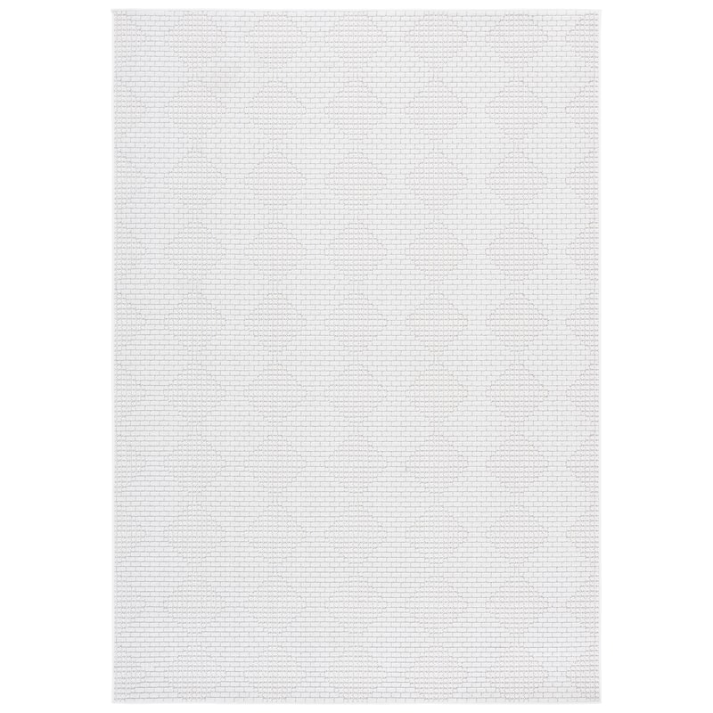 SAFAVIEH Veranda Eggerke Washable Indoor/Outdoor Rug - Weather Resistant & Easy Cleaning - 4' x 6' - Ivory/White