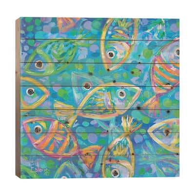 Rolling In The Deep Print On Wood by Estelle Grengs - Multi-Color