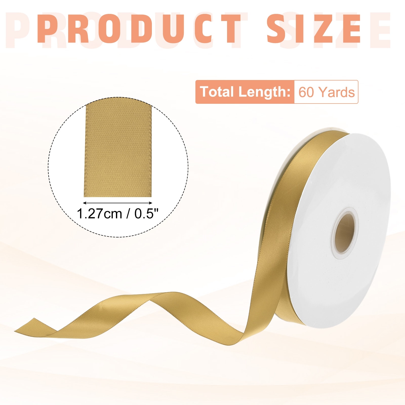 Solid Satin Ribbon, Polyester Fabric Ribbon Roll Single Faced for Gift Wrapping Crafts Wedding Birthday Bouquet Hair Bows