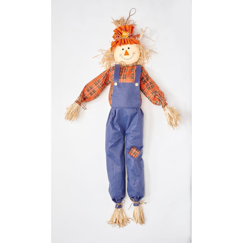 68" Stuffed Harvest Scarecrow,Sits or Hangs