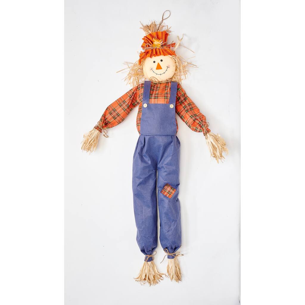 68" Stuffed Harvest Scarecrow,Sits or Hangs