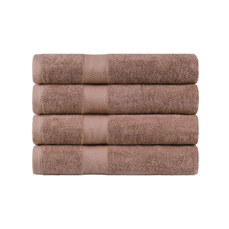 Superior Luxury Solid Highly Absorbent Egyptian Cotton Bath Towel - (Set of 4) - Sedona