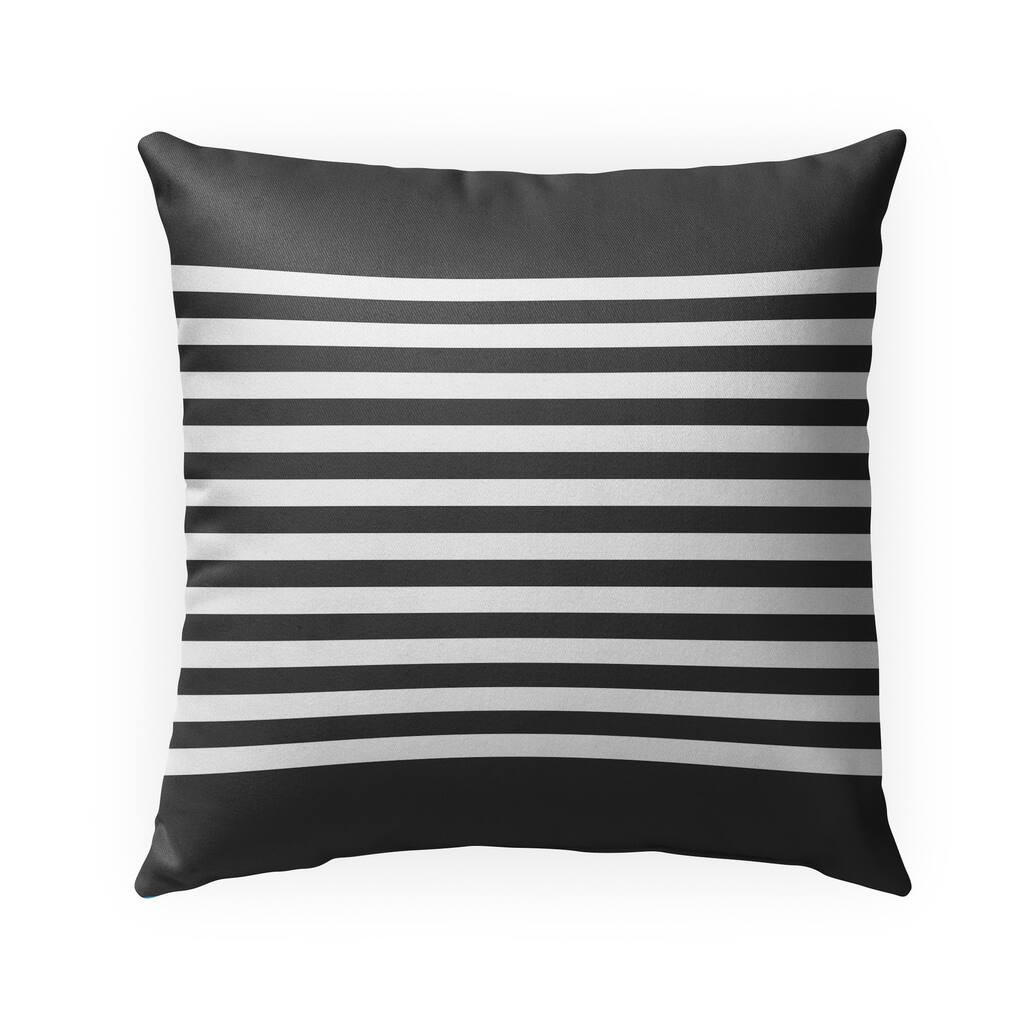 GRELLY CHARCOAL & WHITE Indoor-Outdoor Pillow By Kavka Designs