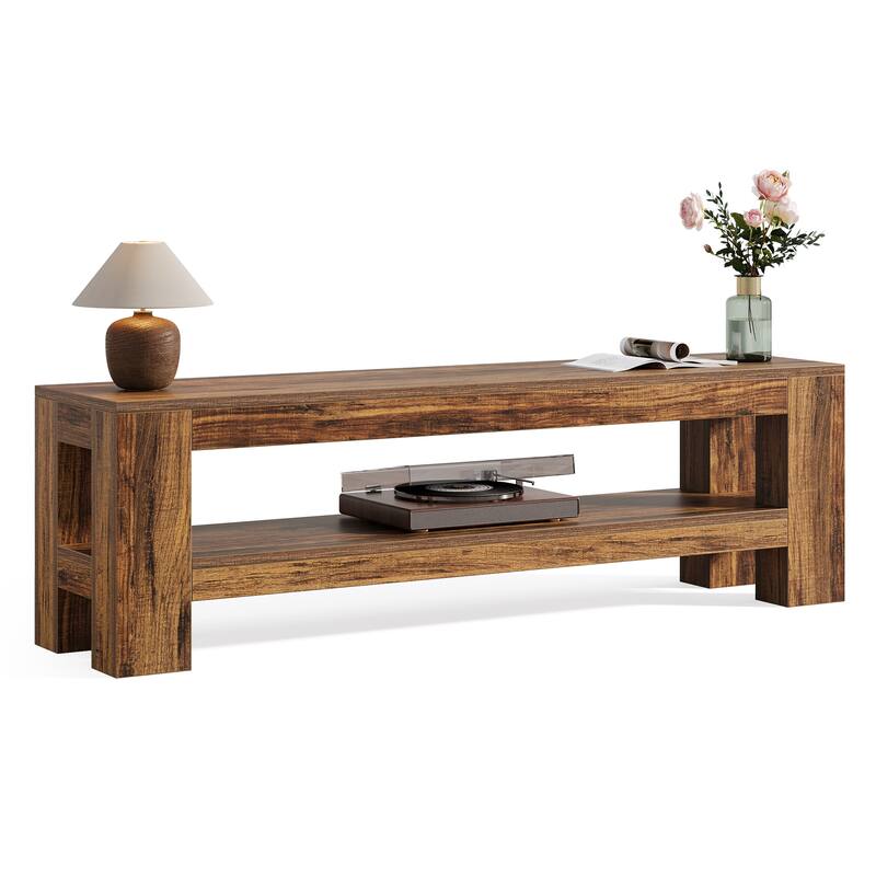 TV Stand, Media Console with Storage Shelves, Entertainment Center Television Console Accent Cabinet for Living Room, Bedroom