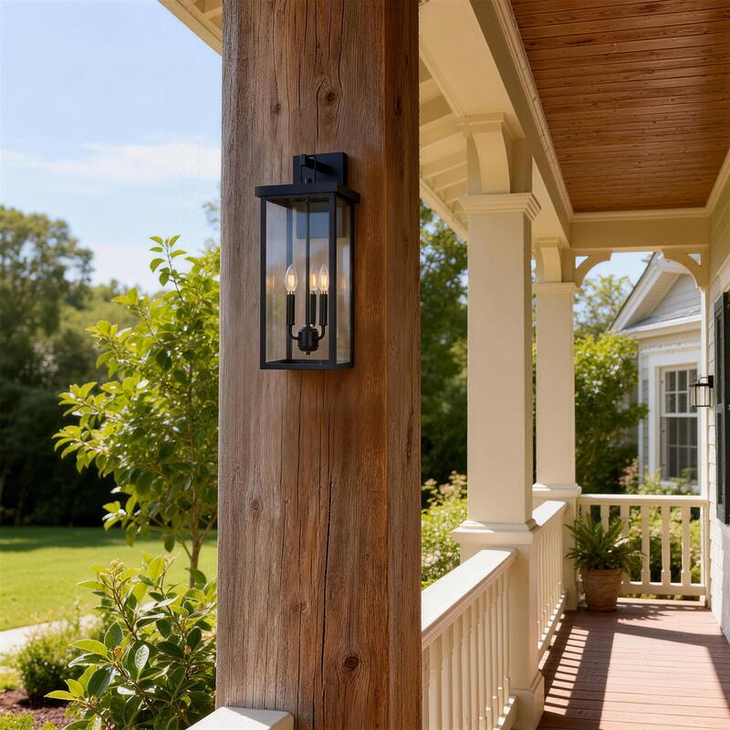 Clear Glass Outdoor Lighting Wall Sconce