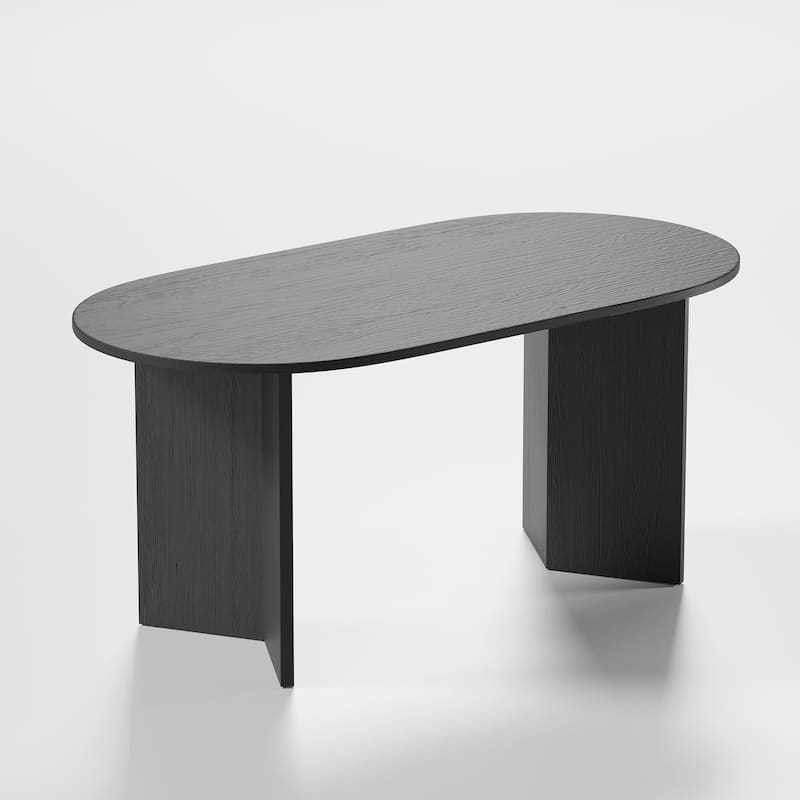 Nordic Style Solid Wood Oval Dining Table - Perfect for 6 People Gatherings 67'' - 67*34*30