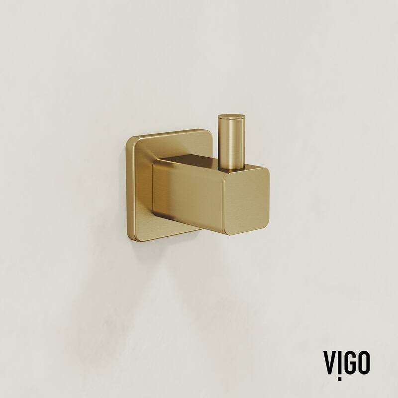 VIGO Meridian 4-Piece Bathroom Hardware Accessory Set with 24 in. Towel Bar, Toilet Paper Holder, Hand Towel Holder, Hook