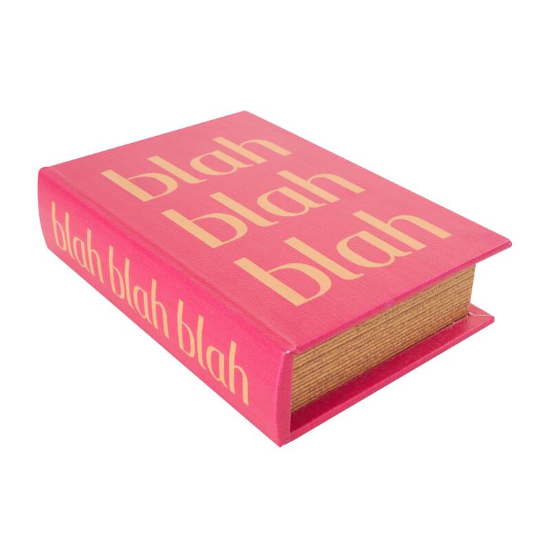 Red Wooden "Ooh La La" Faux Storage Book Decorative Box with Gold Lettering (Set of 3)