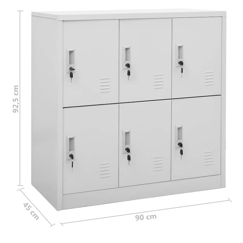 vidaXL Cabinet Home Office Storage File Cabinet with Lockers for School Steel