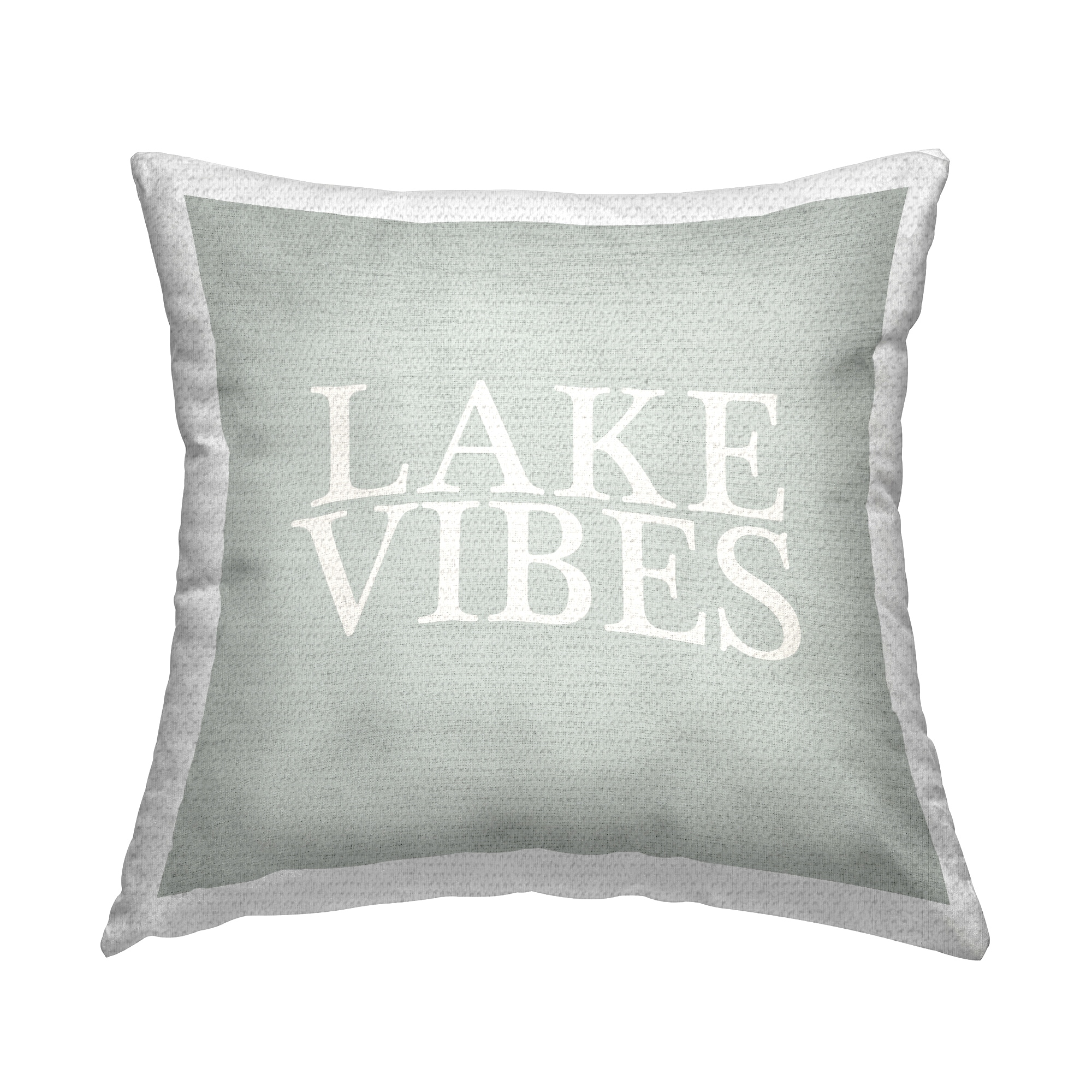 Stupell Lake Vibes Phrase Printed Outdoor Throw Pillow Design by Lil' Rue