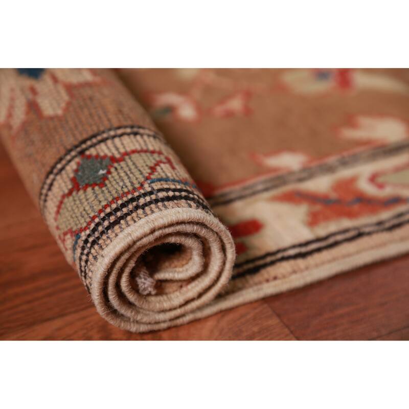 Brown Kazak Oriental Foyer Rug Hand-Knotted Wool Carpet - 2'0"x 3'0"