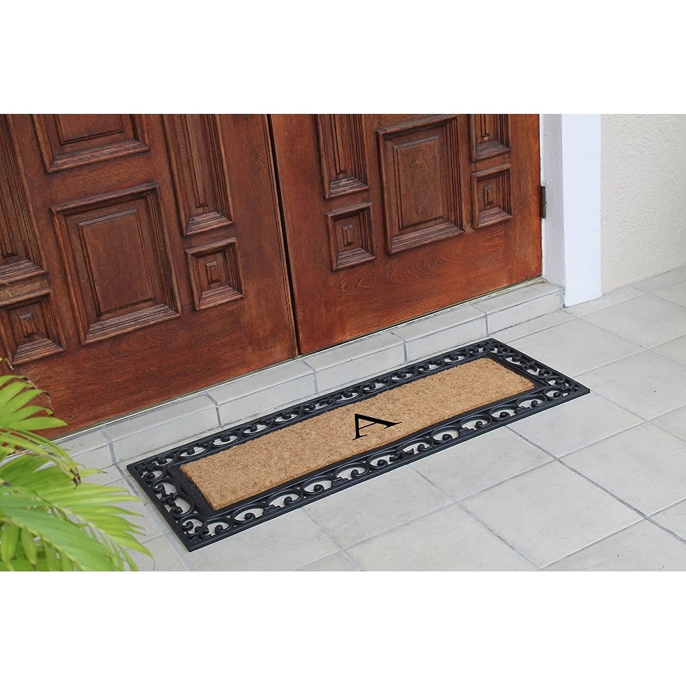 Natural Coco Coir Long Welcome Mat 17 x 60 Inches for Front Door, Oversized Rug for Porch, Entryway (Non-Slip)