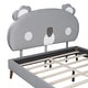 preview thumbnail 9 of 42, Full Size Upholstered Platform Bed with Animal Shaped Headboard