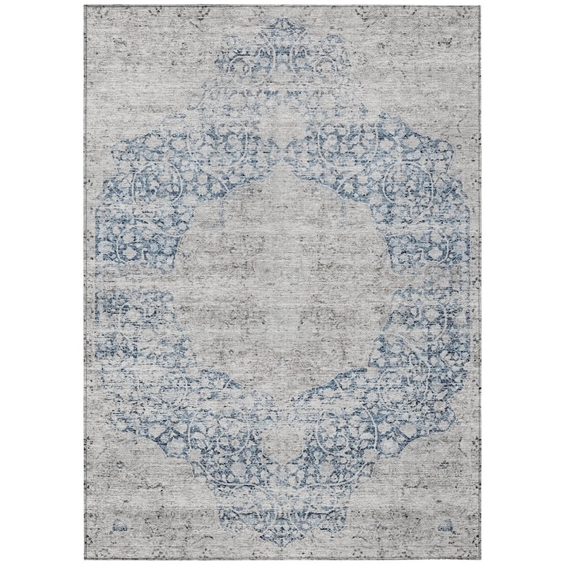 HomeRoots Oriental Traditional Rectangle Outdoor Rug