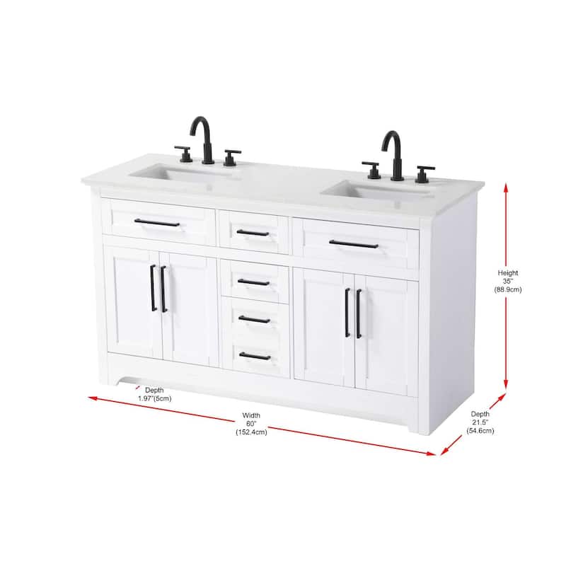 Nathaniel Double Bathroom Vanity (54-84 inch)