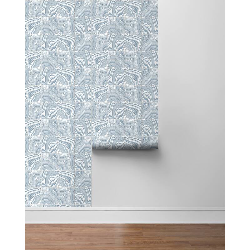 Luxe Haven Marbled Tile Peel and Stick Wallpaper