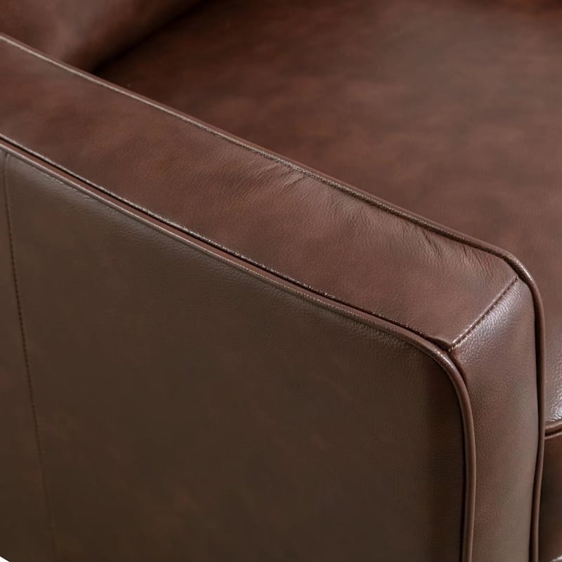 Genuine Leather Pushback Recliner Single Sofa