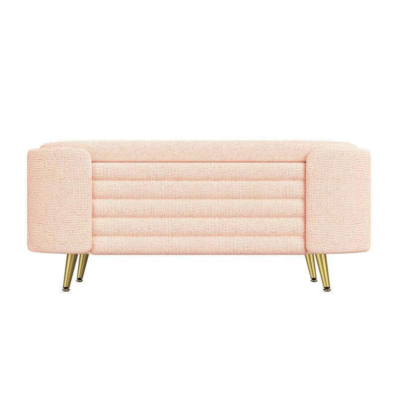 GDFStudio - Modern 44.9" Chenille Upholstered Storage Ottoman Bench