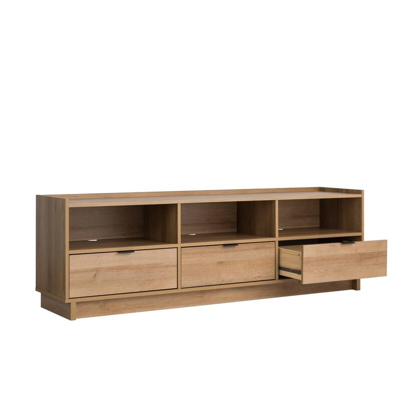 Prepac Simply Modern 70.25" W TV Stand for Living Room, Entertainment Room - 70.25" W x 22" H x 16" D