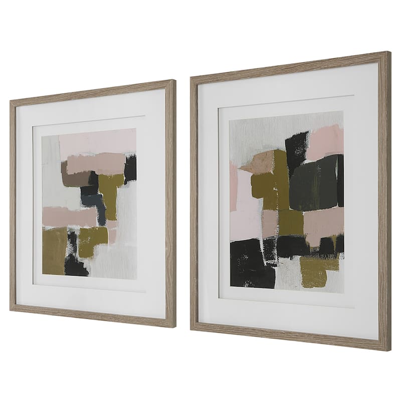Uttermost Color Block Framed Prints, Set/2 - 26.5"x30.5"x1"
