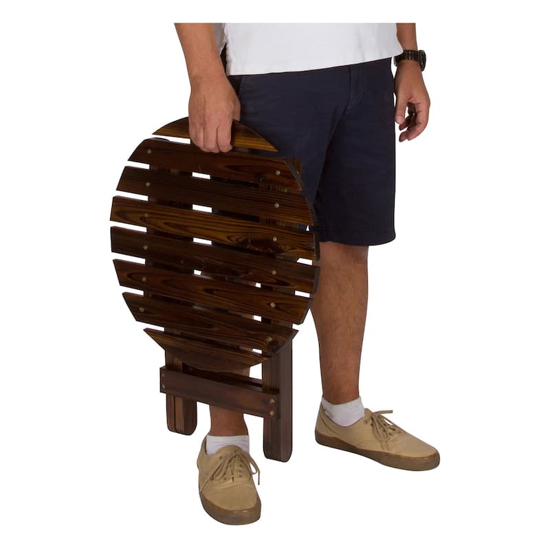 Remedy Wood Adirondack Chair and Folding Table Set