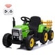 preview thumbnail 19 of 27, 12V Kids Ride on Tractor，Battery Powered Electric Tractor with Trailer Green