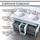 preview thumbnail 5 of 10, Hanover Callimont 47-In. Bathroom Vanity Set includes Sink, Countertop, plus Cabinet, 4 Doors, 3 Drawers & 2 Mirrors, Blue