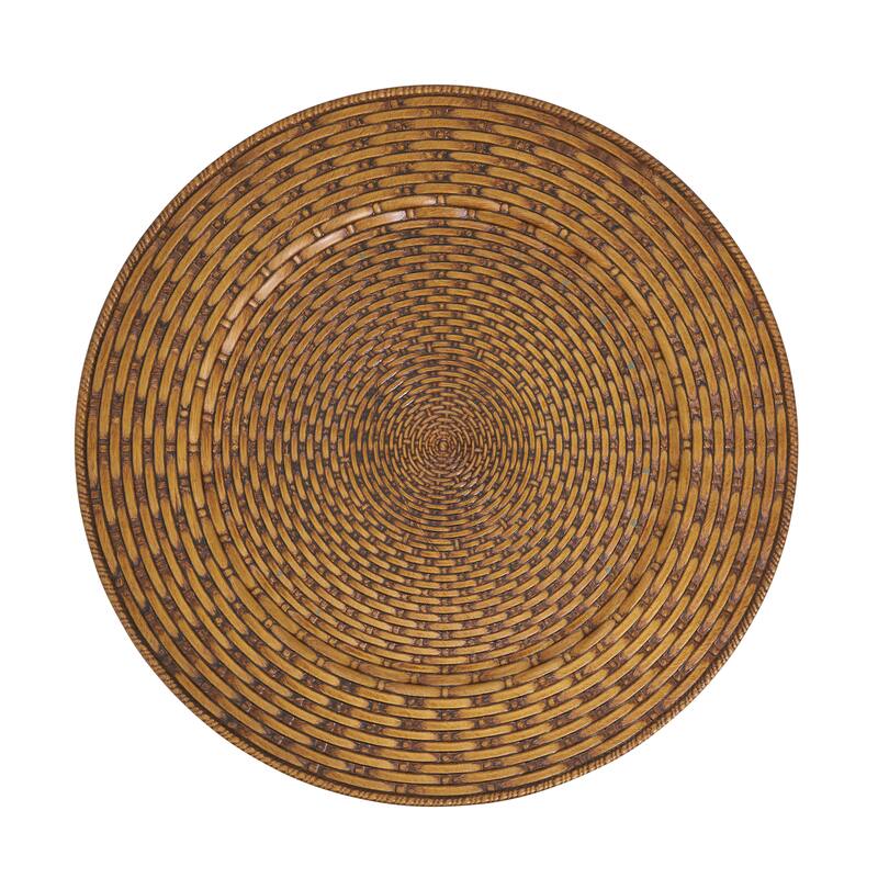 Natural Look Faux Rattan Charger Plate (Set of 4) - 13"x13" - 4 Piece - 13"x13"
