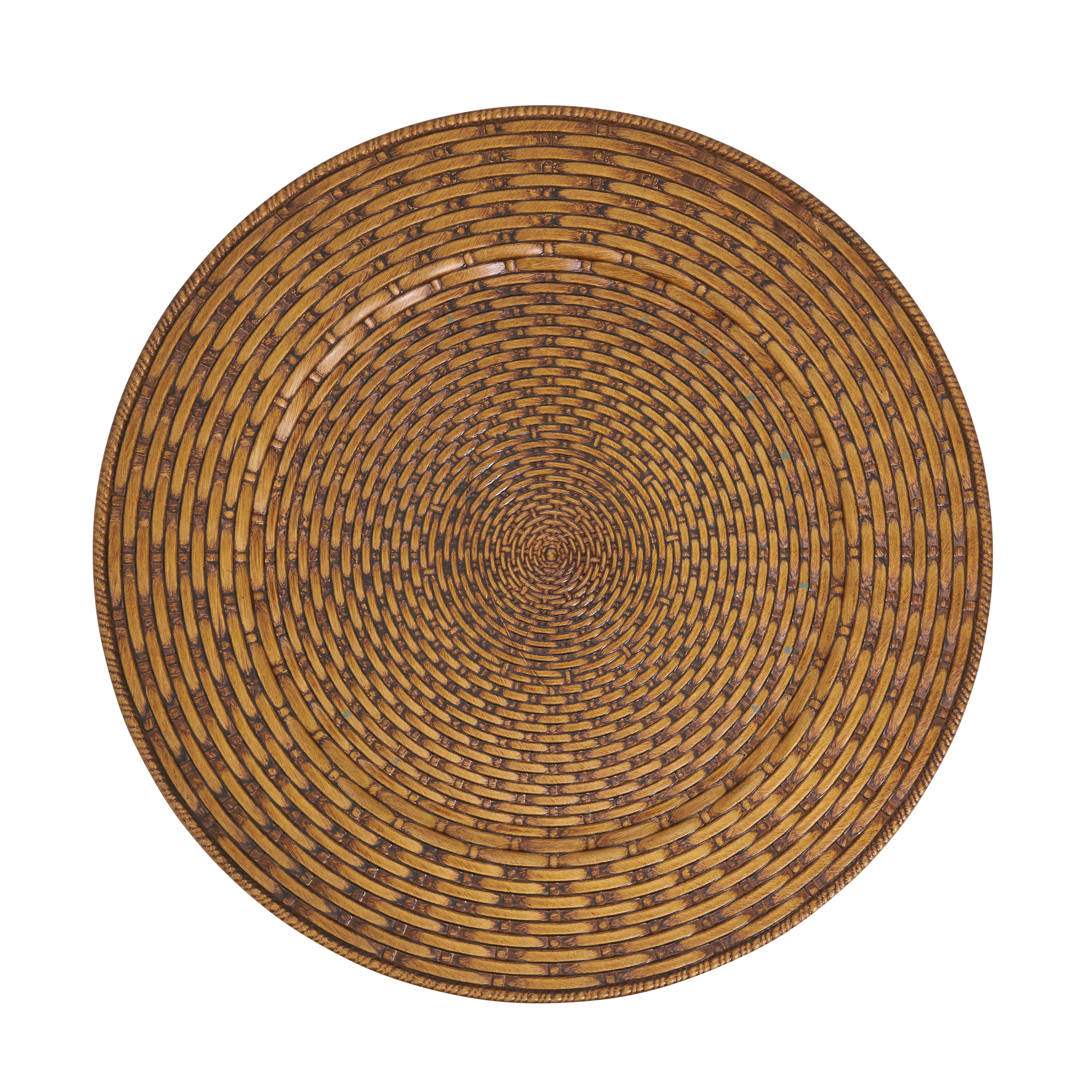 Natural Look Faux Rattan Charger Plate (Set of 4) - 13"x13"