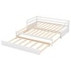 preview thumbnail 17 of 27, Multifunctional Extending Daybed with Trundle, Twin to King Wood Sofa Bed with Headboard for Small Spaces, No Box Spring Needed