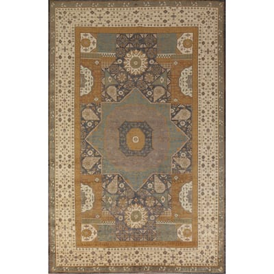 Geometric Kazak Oriental Area Rug Handmade Traditional Wool Carpet - 6'8" x 9'8"