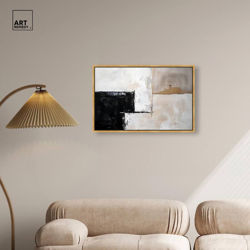 Black Dust and White Ash II Canvas by Art Remedy