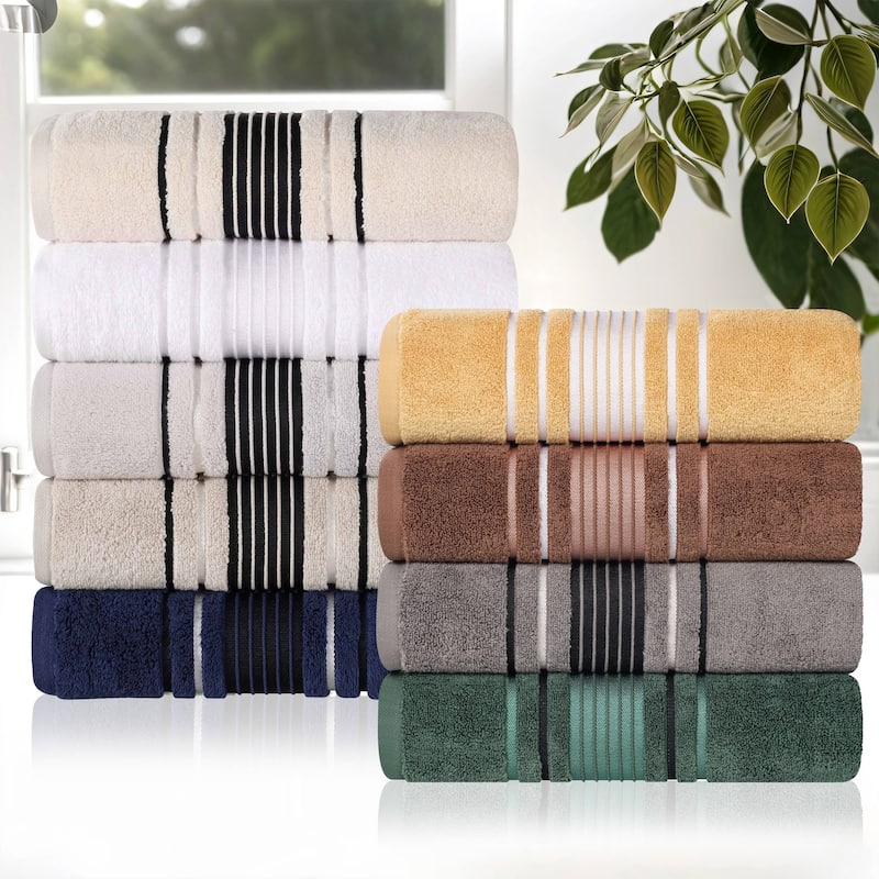 Superior Sadie Zero Twist Cotton Solid and Floral Washcloth Set of 12