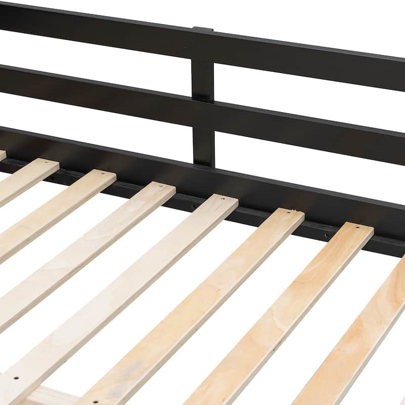 Gaming Loft Bed with Desk LED USb Shelf Full Size