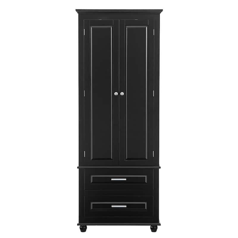 Tall Storage Cabinet with Two Drawers