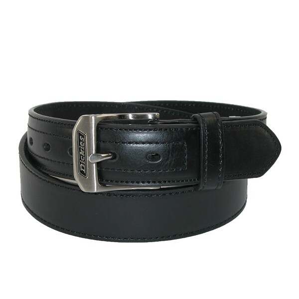 Dickies Men's Leather Logo Buckle Industrial Strength Work Belt