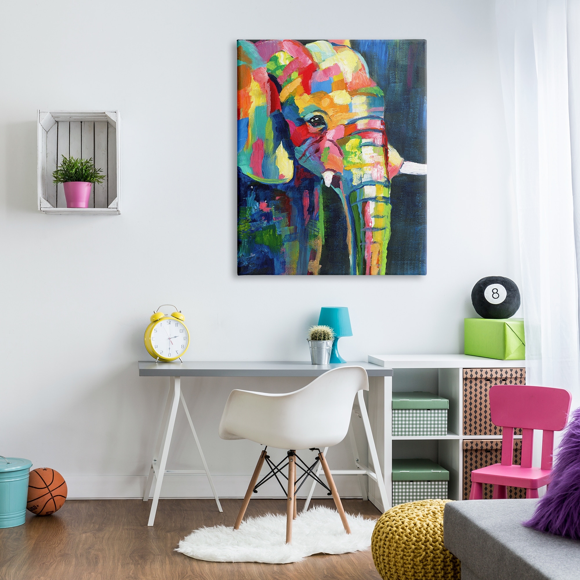 Stupell Contemporary Elephant Painting Abstract Patchwork-image