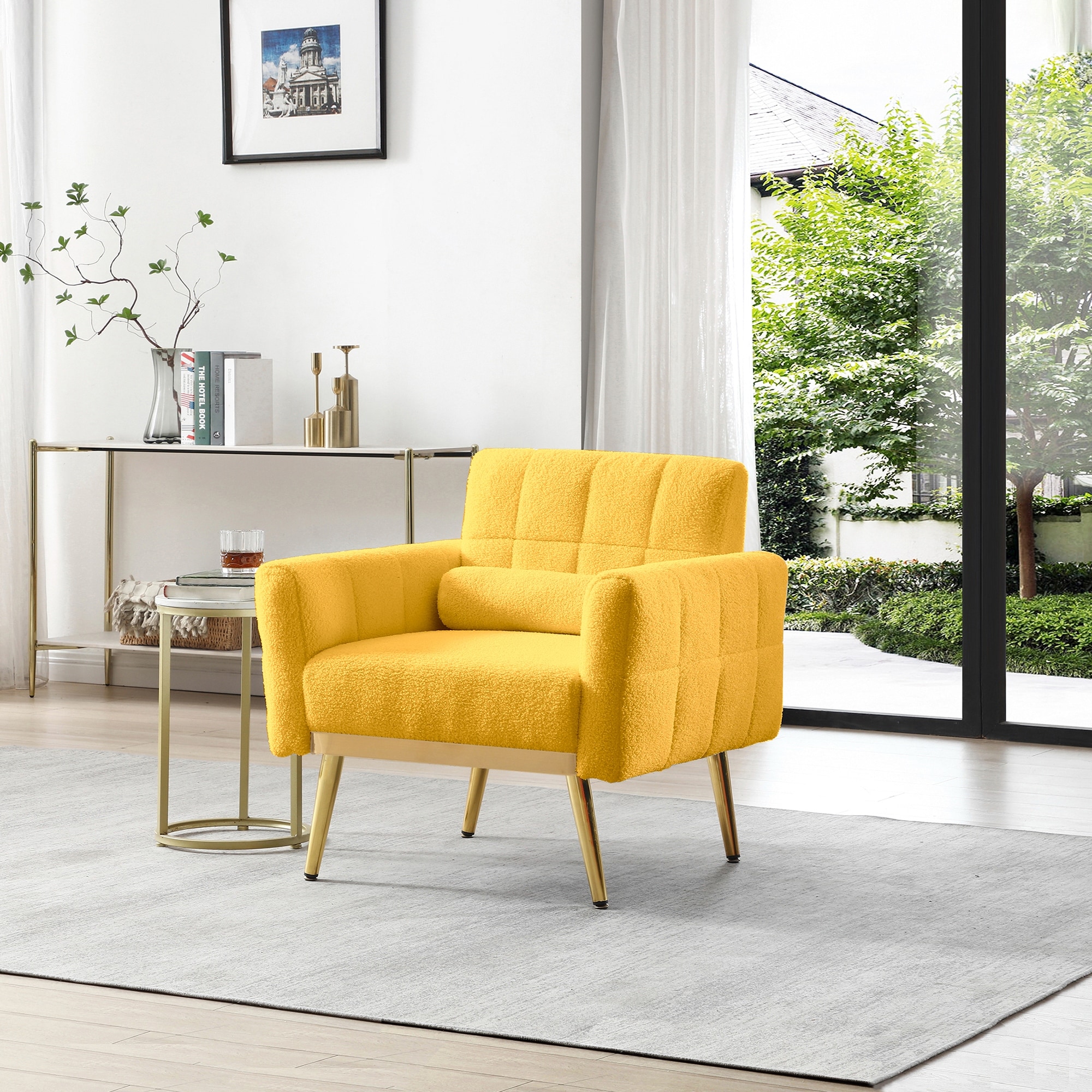 Yellow Accent Accent Chairs Under $100 Yellow Modern Fabric Accent