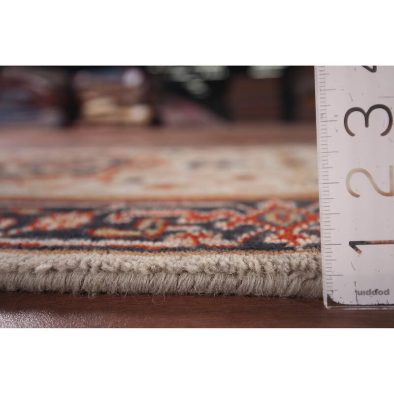 Geometric Heriz Serapi Oriental Runner Rug Handmade Wool Carpet - 2'7"x 8'0"