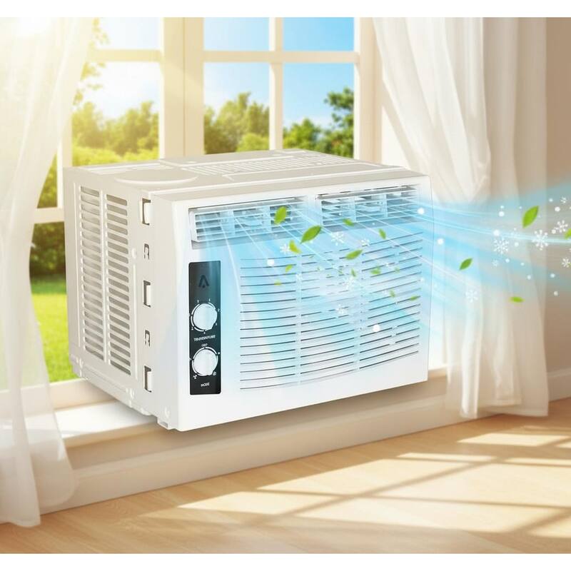 5000 BTU Window Air Conditioner, Fast Cooling to 150 Sq.Ft. - White