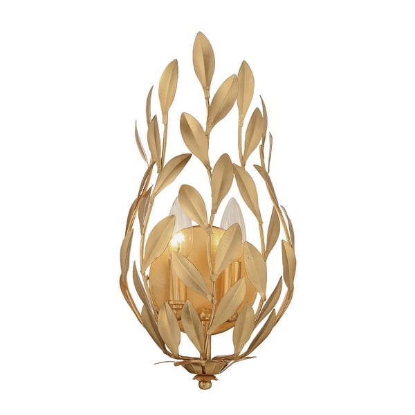 slide 2 of 11, Crystorama Lighting Group 561 Broche 2 Light 16" Tall Wall Sconce Antique Gold